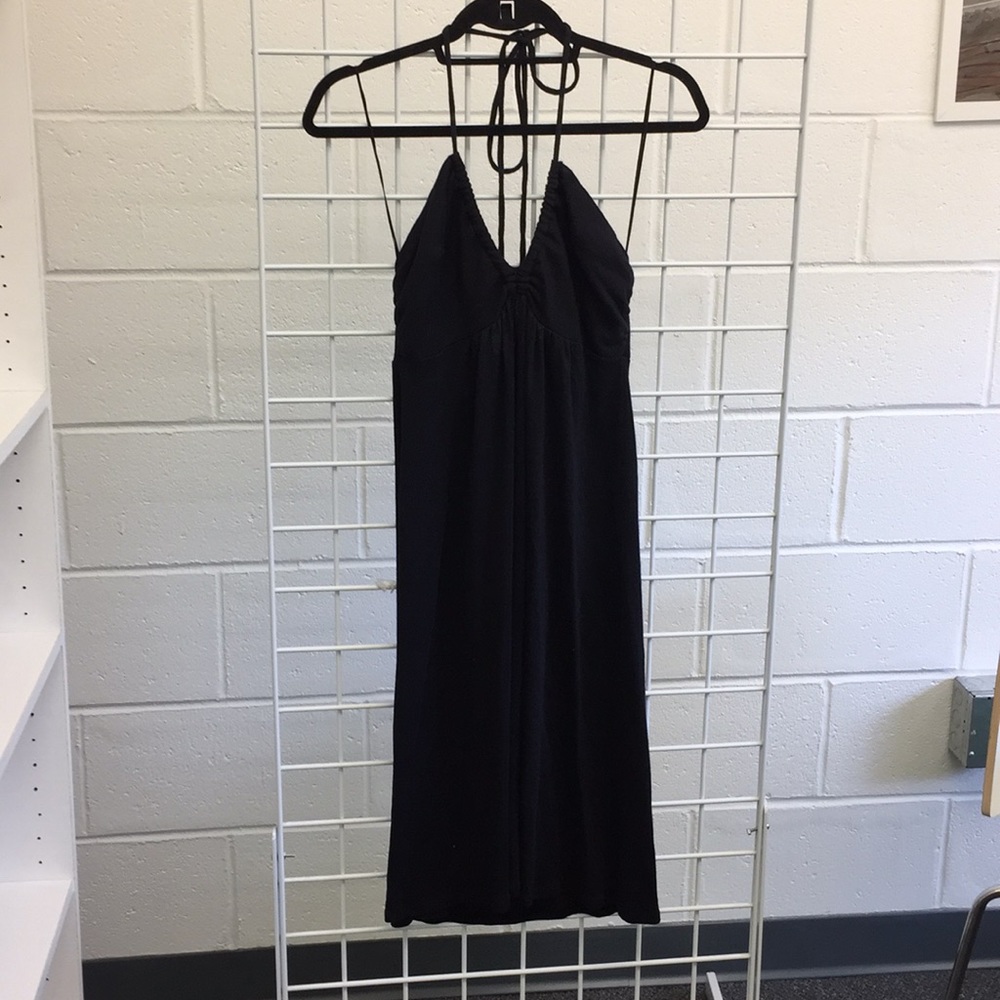 Black halter dress